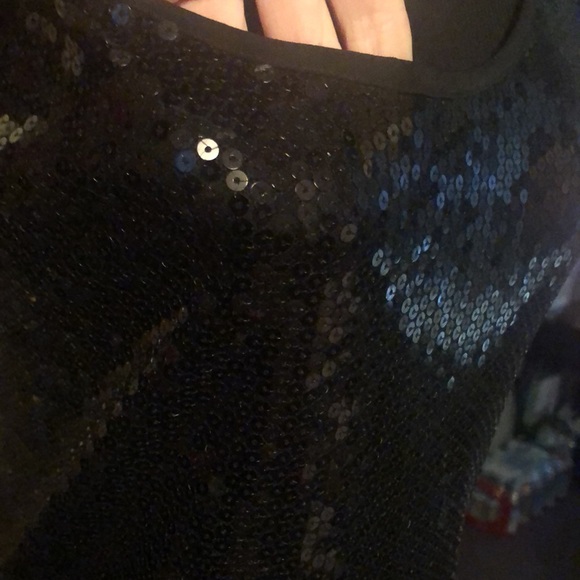 Black Sequin Mini Dress 👗 By Celine by Champion - Picture 9 of 14